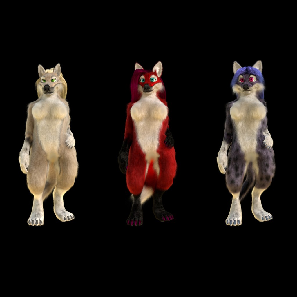 Anthro wolf, fox, cat preview image 1